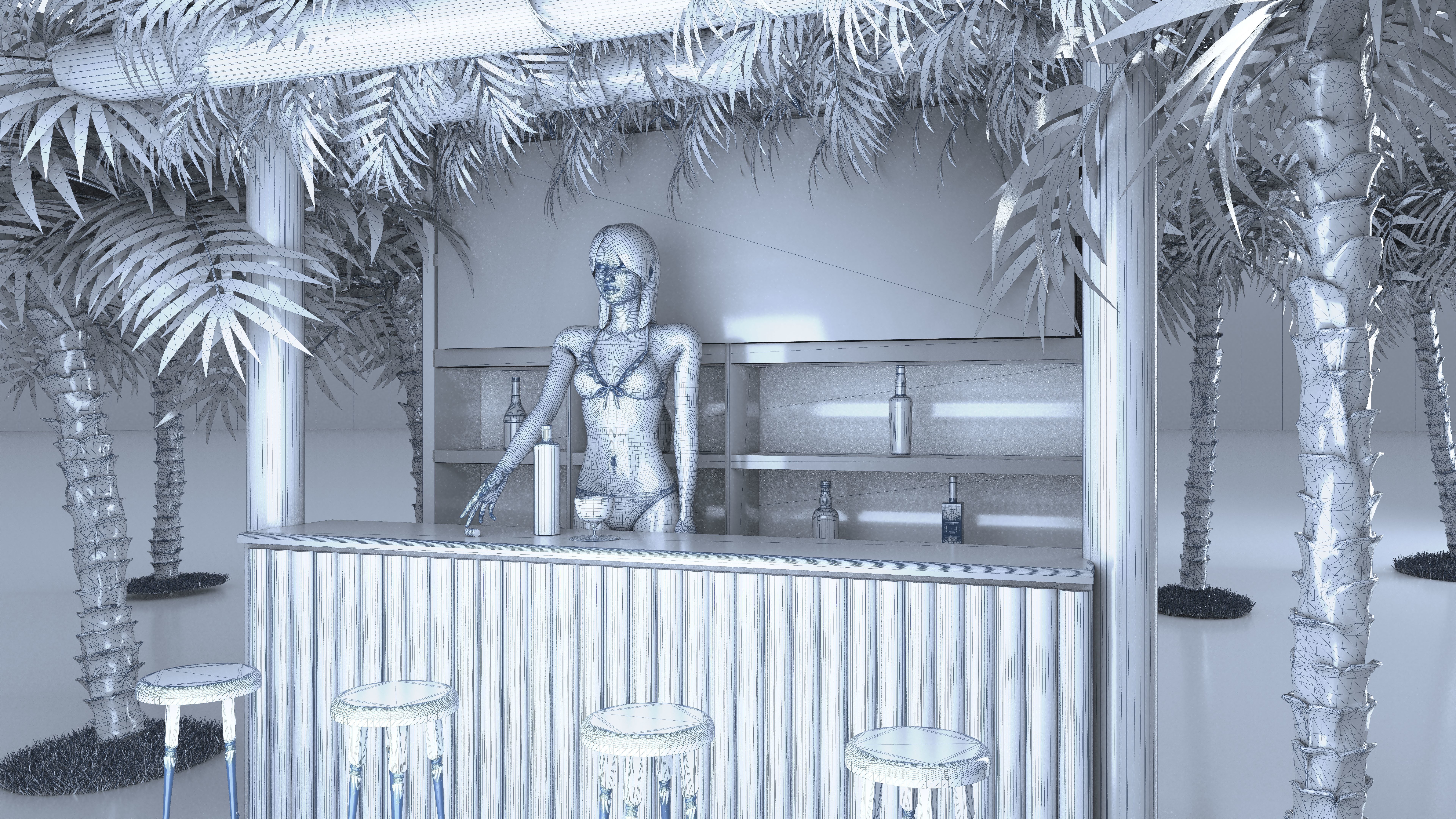 Beach Bar  3D model_17
