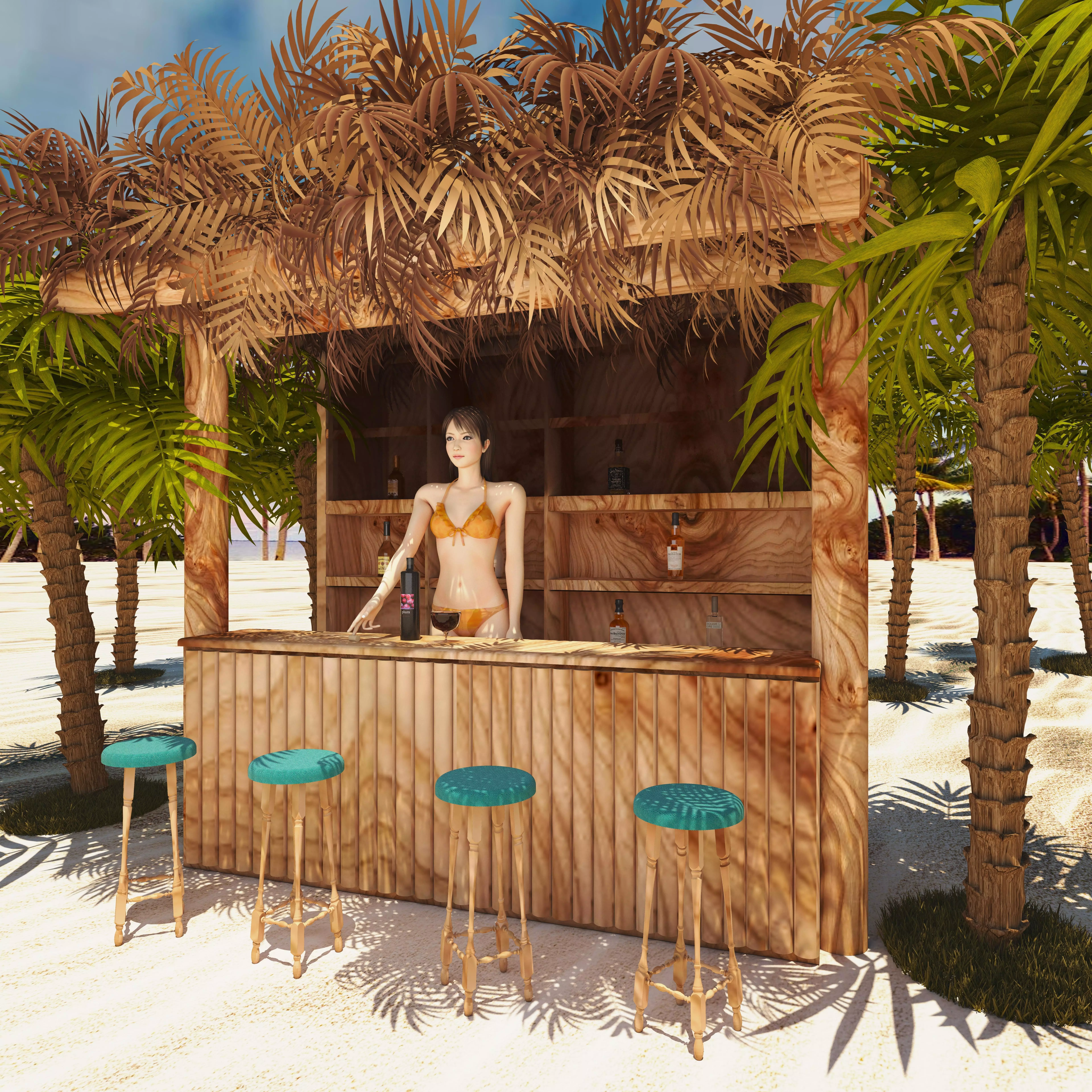 Beach Bar  3D model_0
