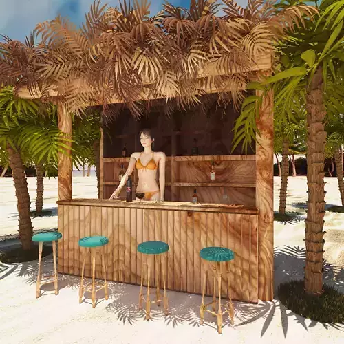 Beach Bar  3D model