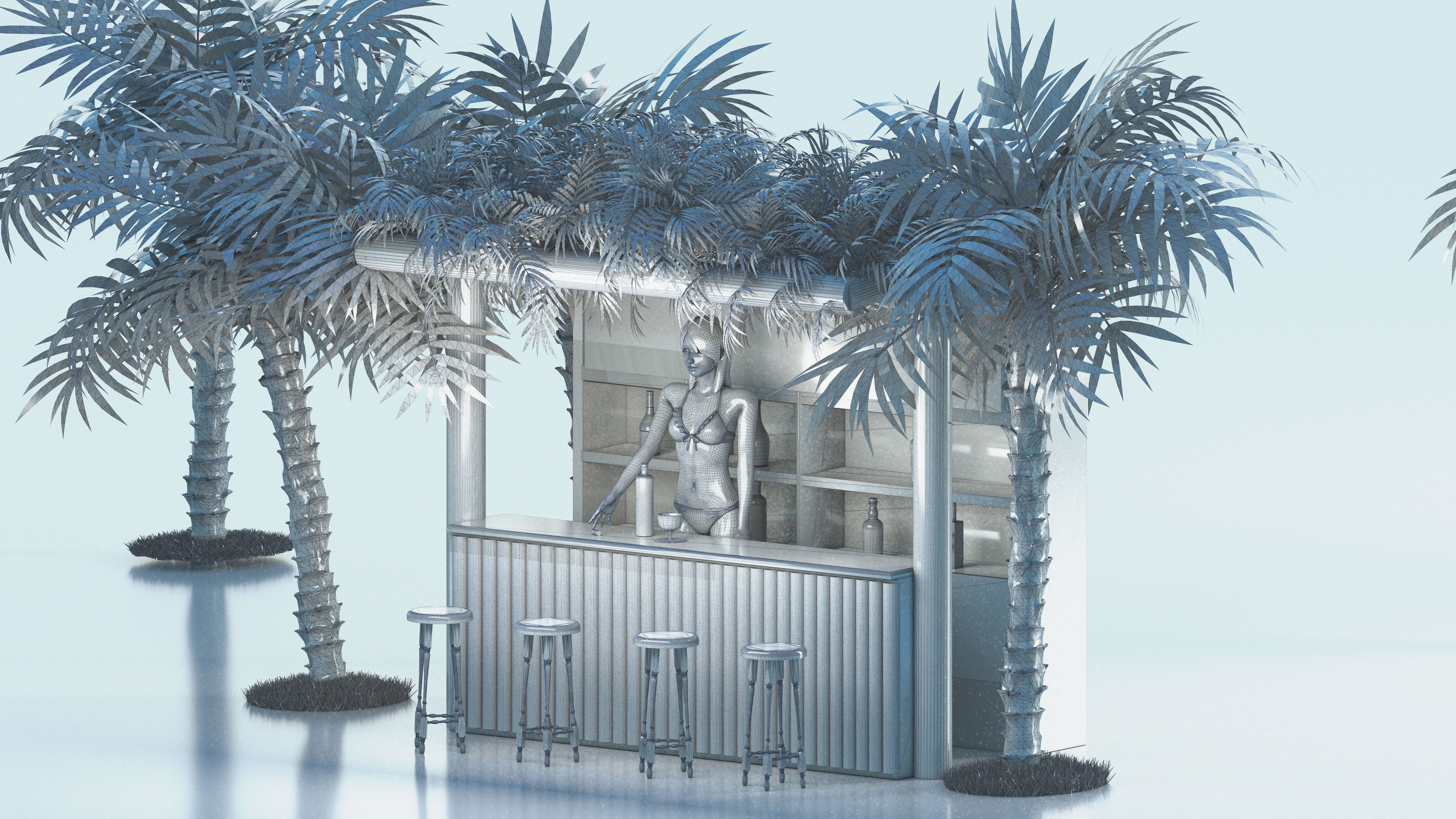 Beach Bar  3D model_14