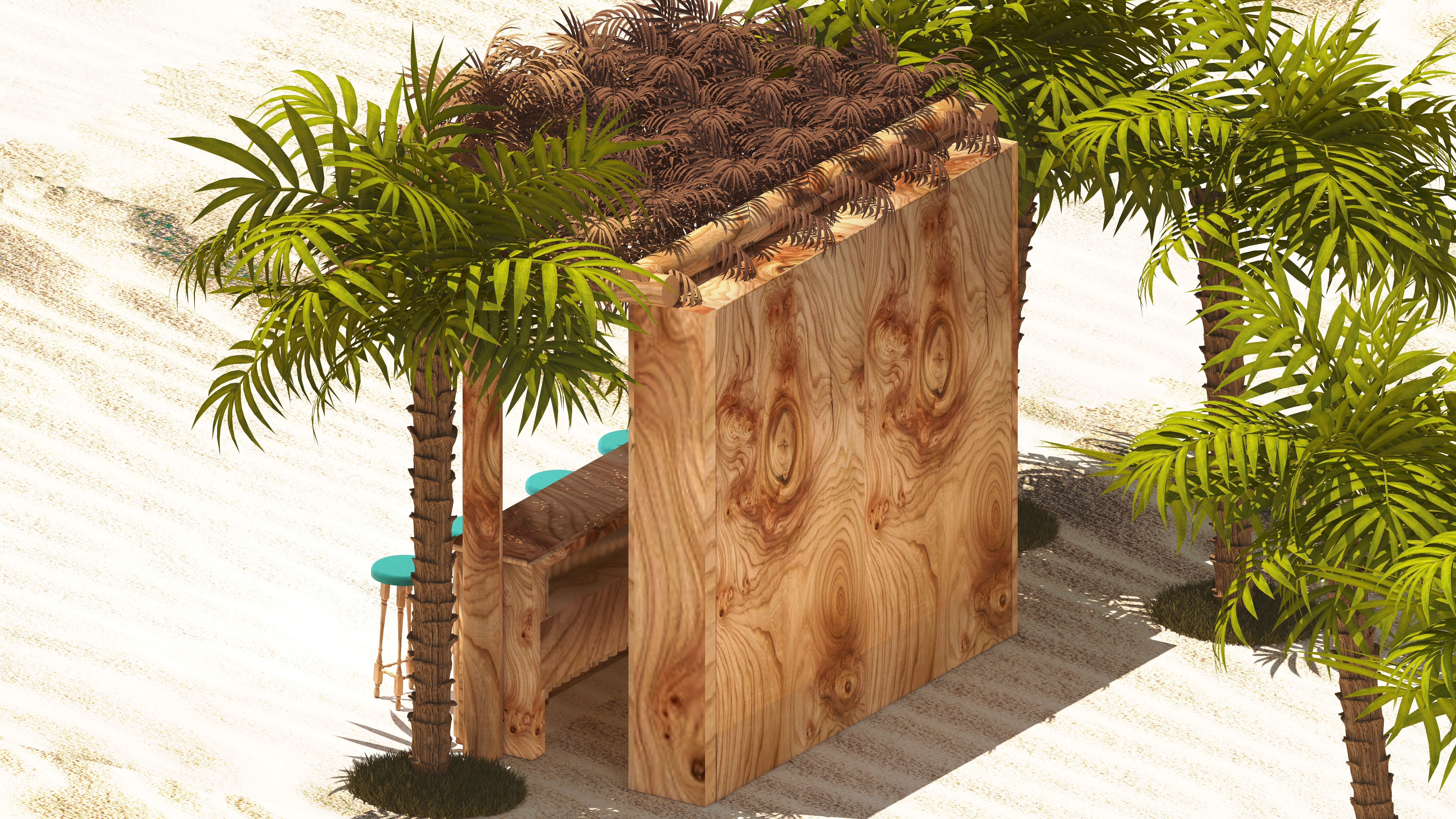 Beach Bar  3D model_6