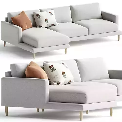 Veneda Chaise longue sofa Designed by Bolia Design Team 3D model