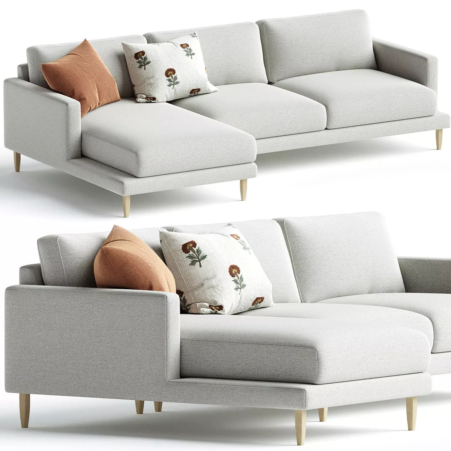 Veneda Chaise longue sofa Designed by Bolia Design Team 3D model_0