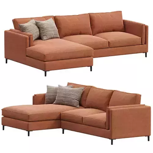 Emery 2 Piece Sectional Sutton Rust