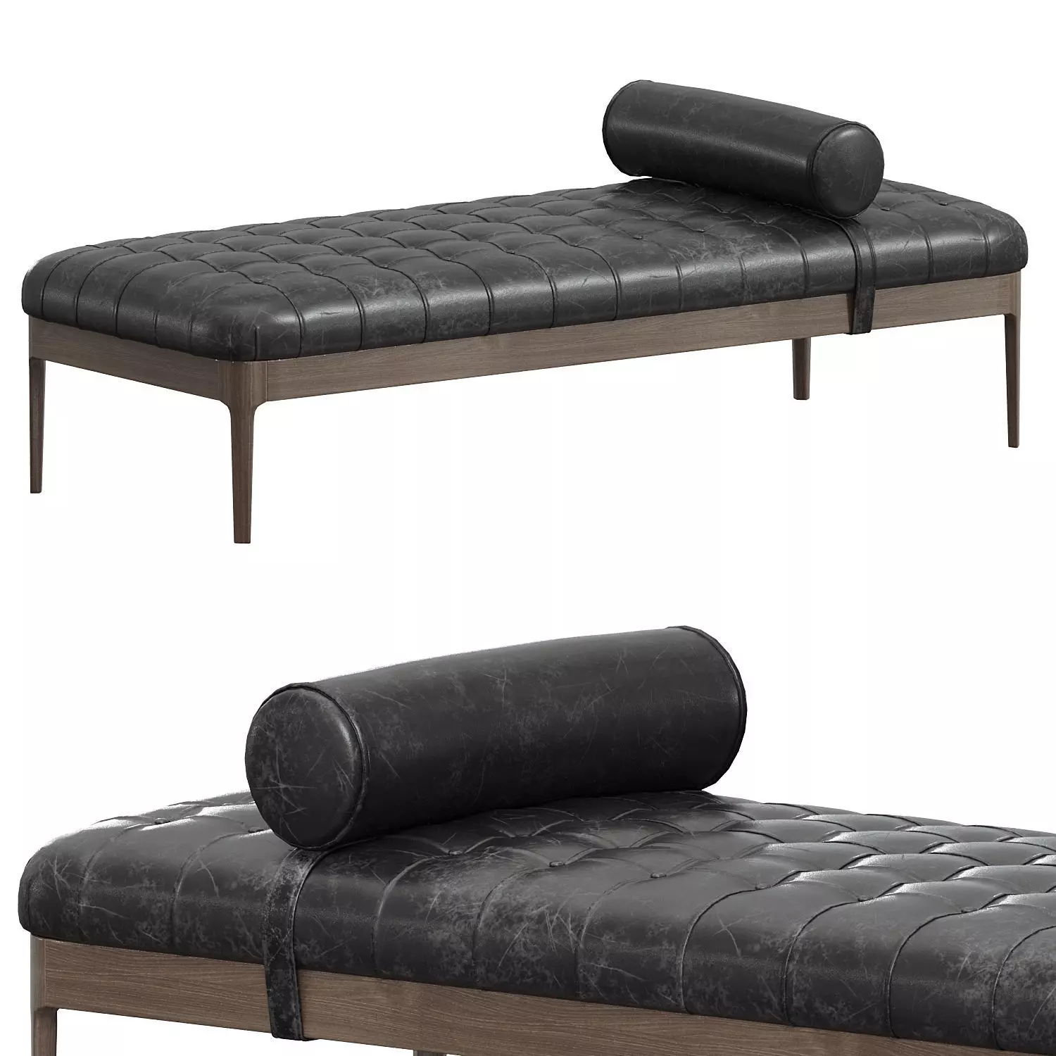 Anacapa Leather Bench 3D model_0