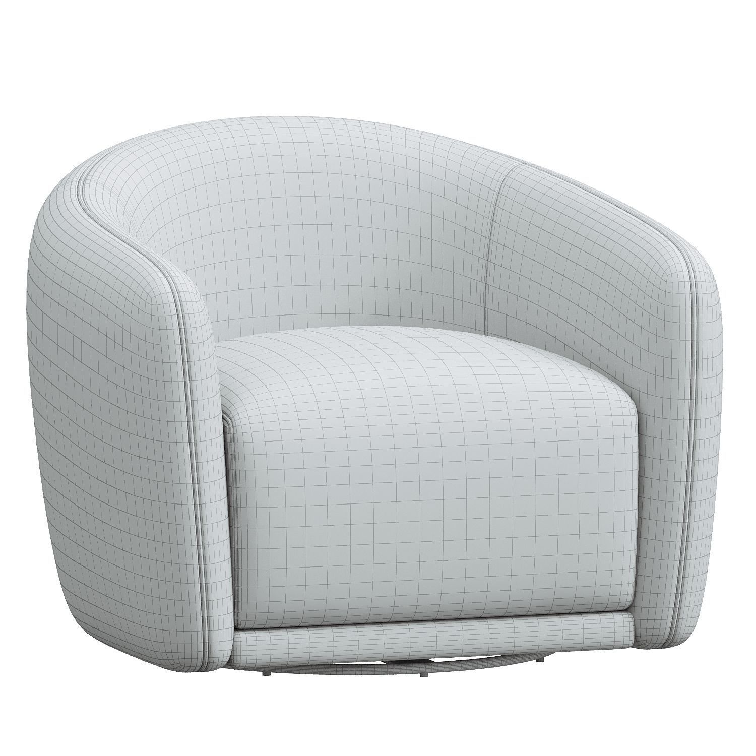 Addie Swivel Armchair WestElm 3D model_2