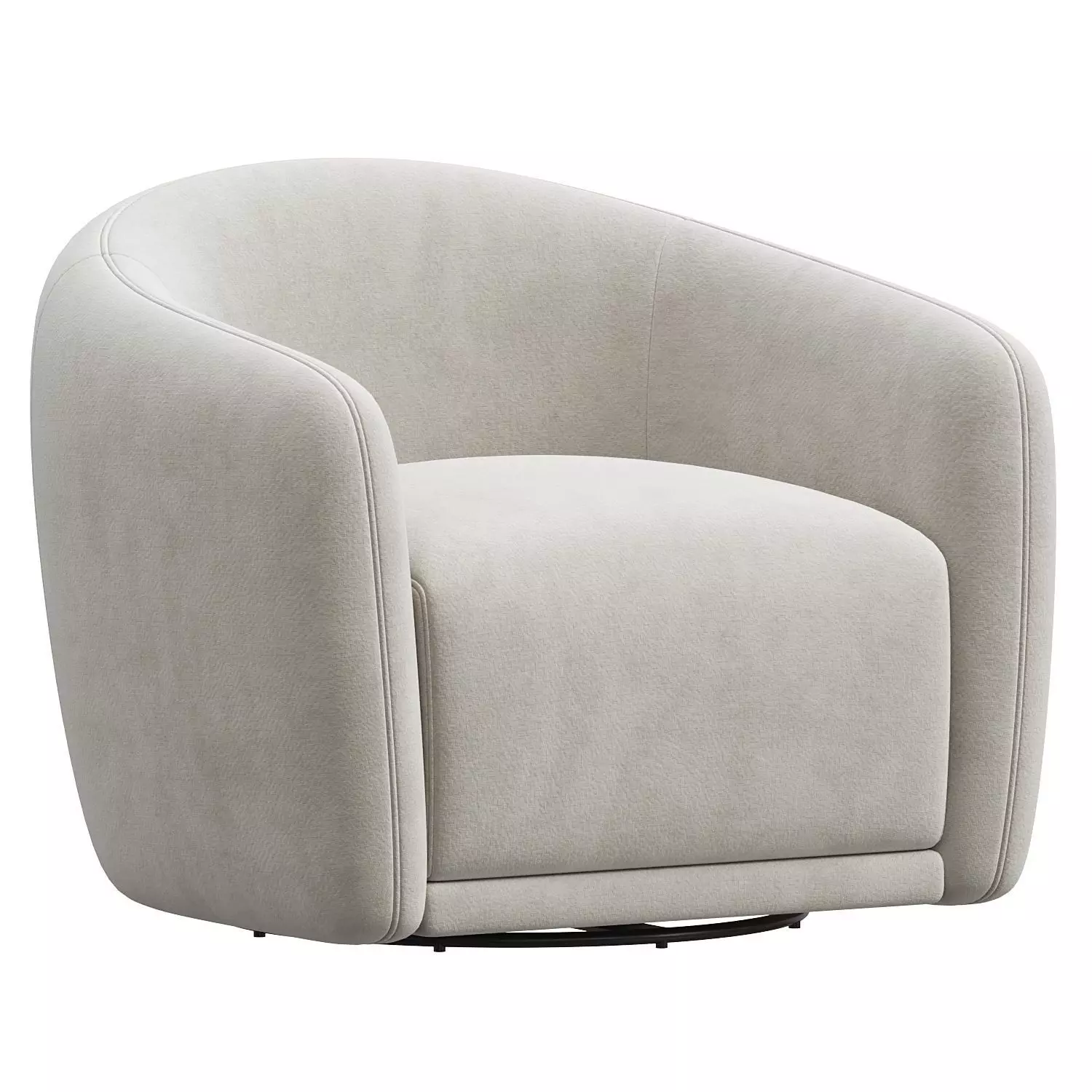 Addie Swivel Armchair WestElm 3D model_0