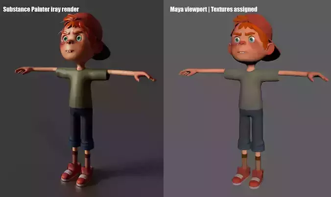 3D RIGGED KID CHARACTER - ARTEMIO 3D model