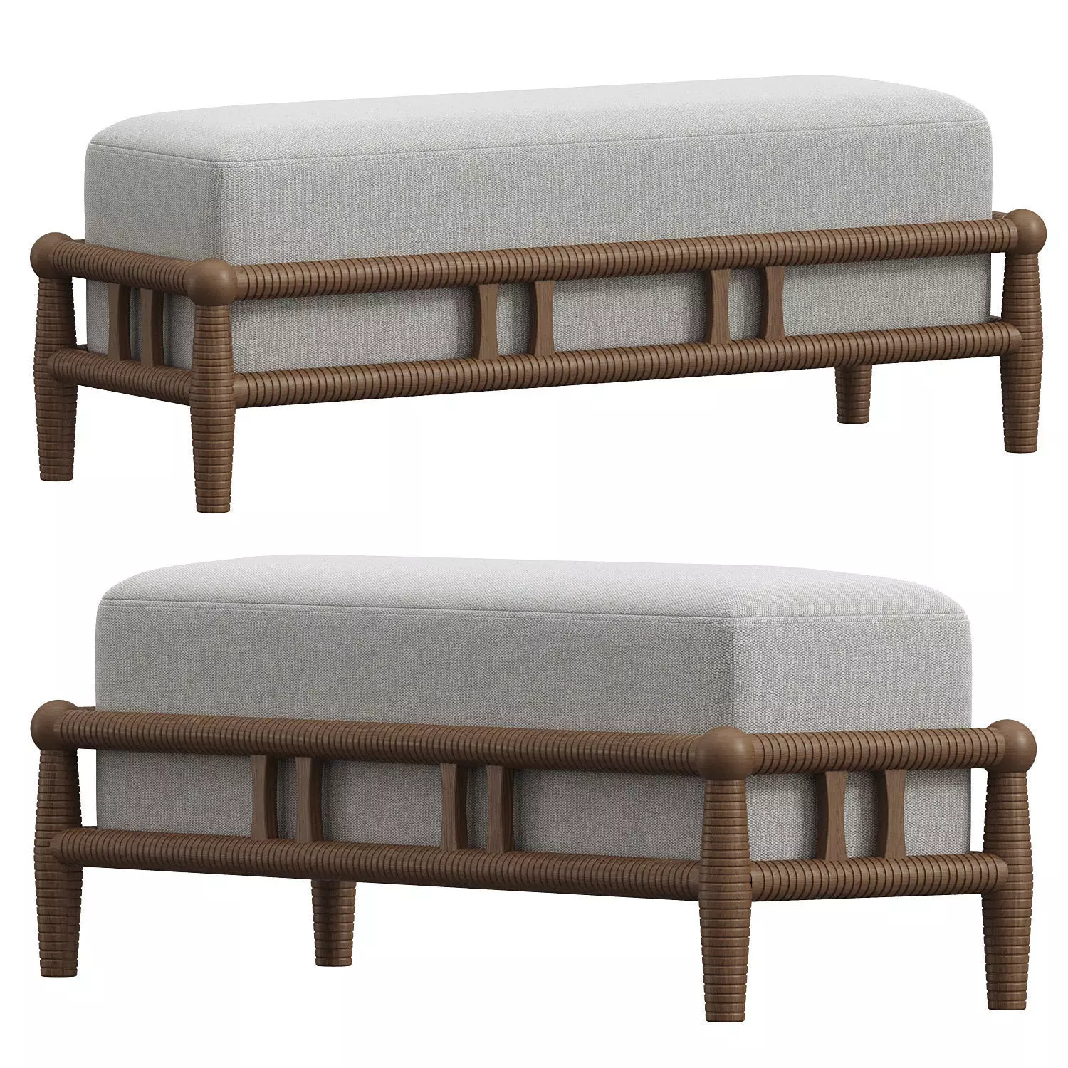 GIO Dining Bench Hand Sanded America 3D model_0