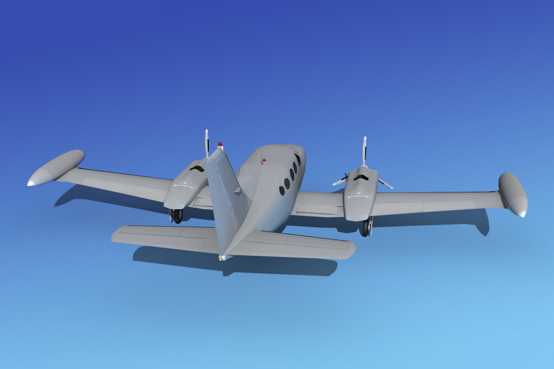 Cessna 421 Golden Eagle Bare Metal 3D model_6