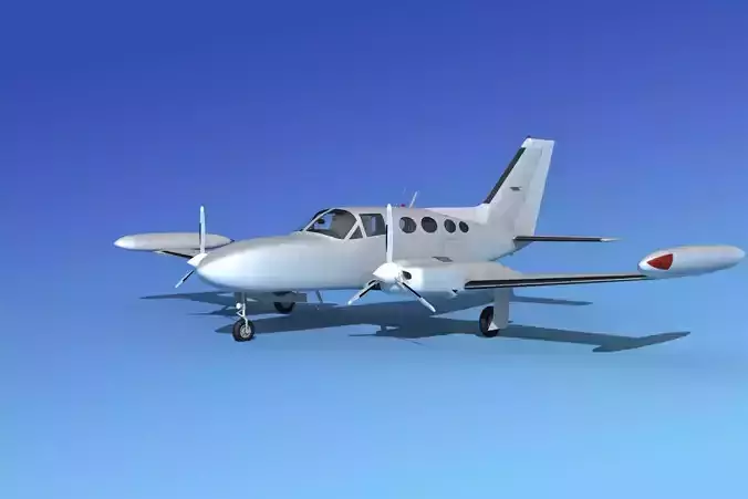 Cessna 421 Golden Eagle Bare Metal 3D model