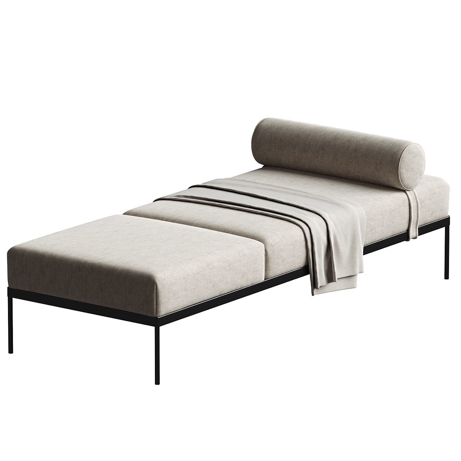 Vesta Alta Iron Frame Bench 3D model_2