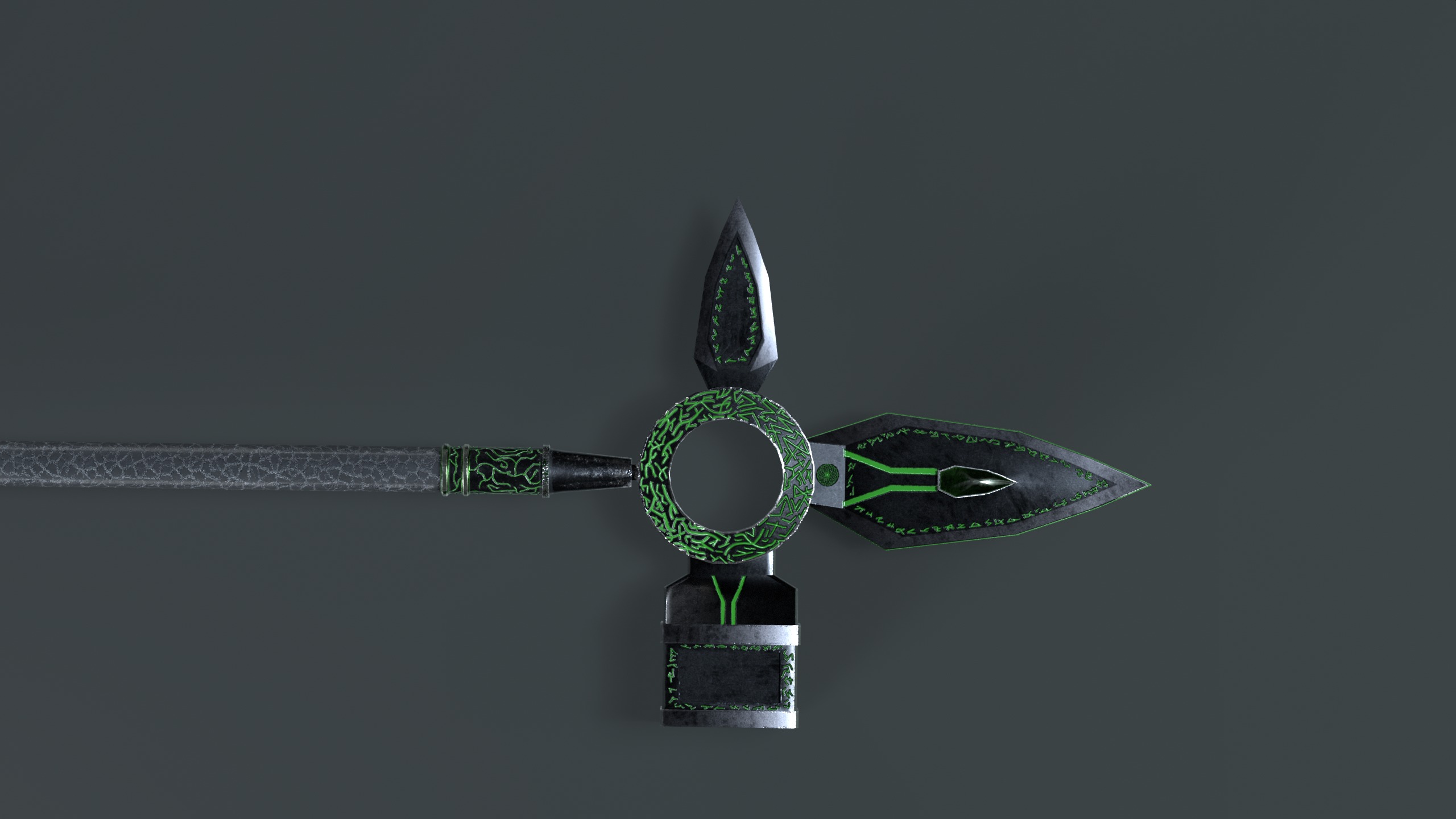 Game Ready necrotic spear Low-poly 3D model_5