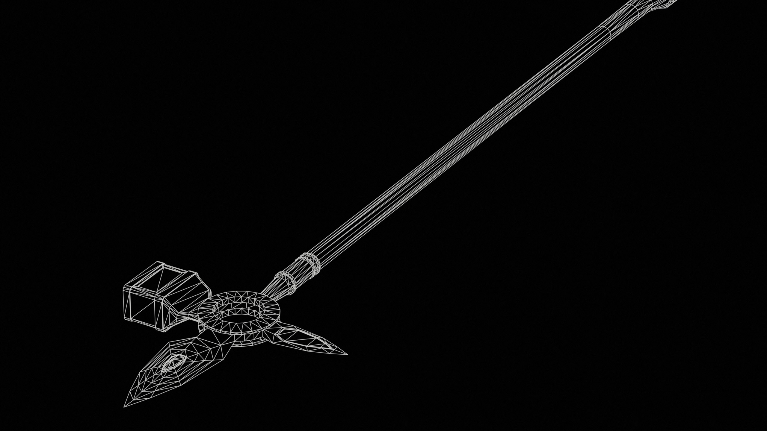 Game Ready necrotic spear Low-poly 3D model_20