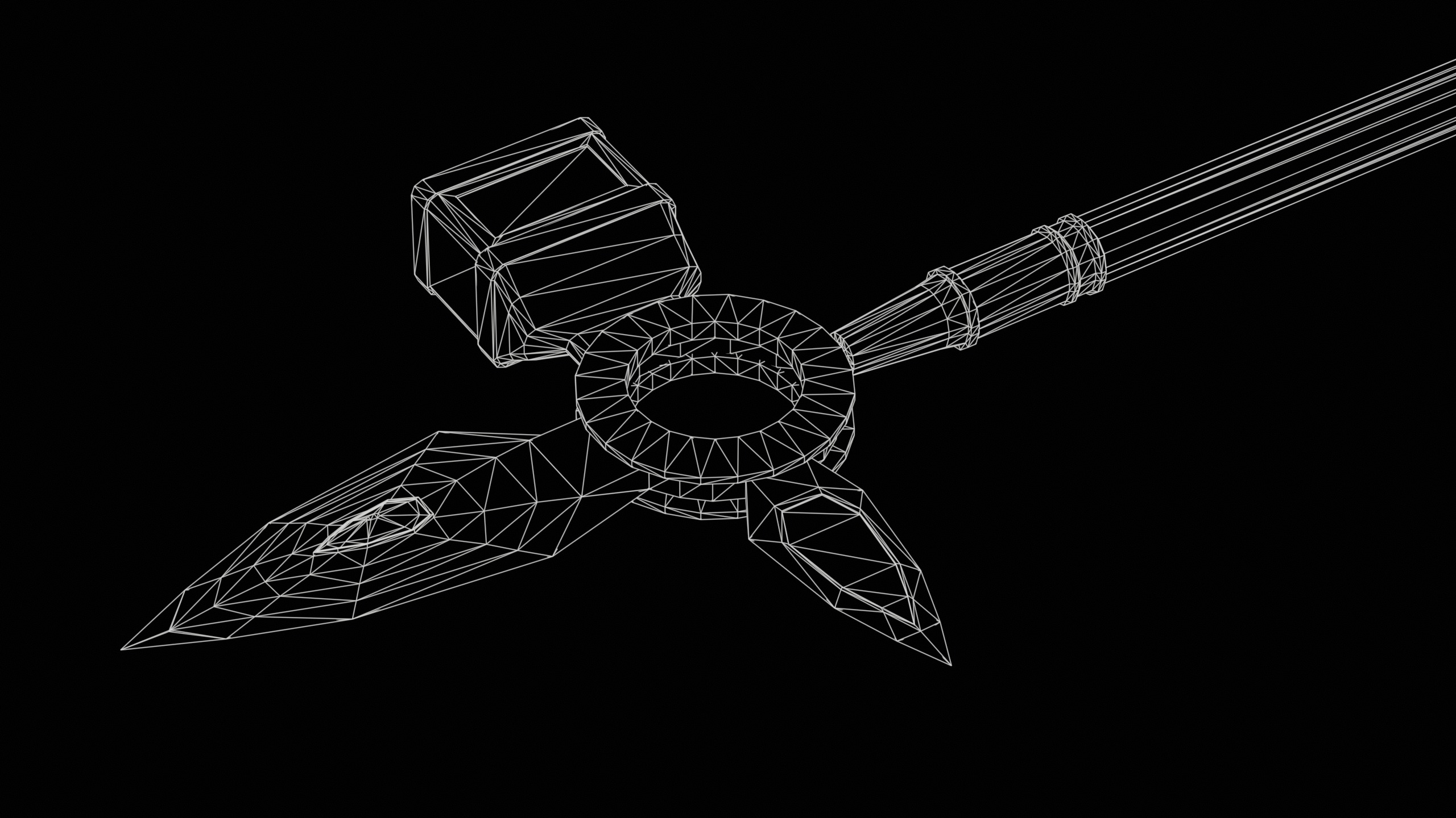 Game Ready necrotic spear Low-poly 3D model_23