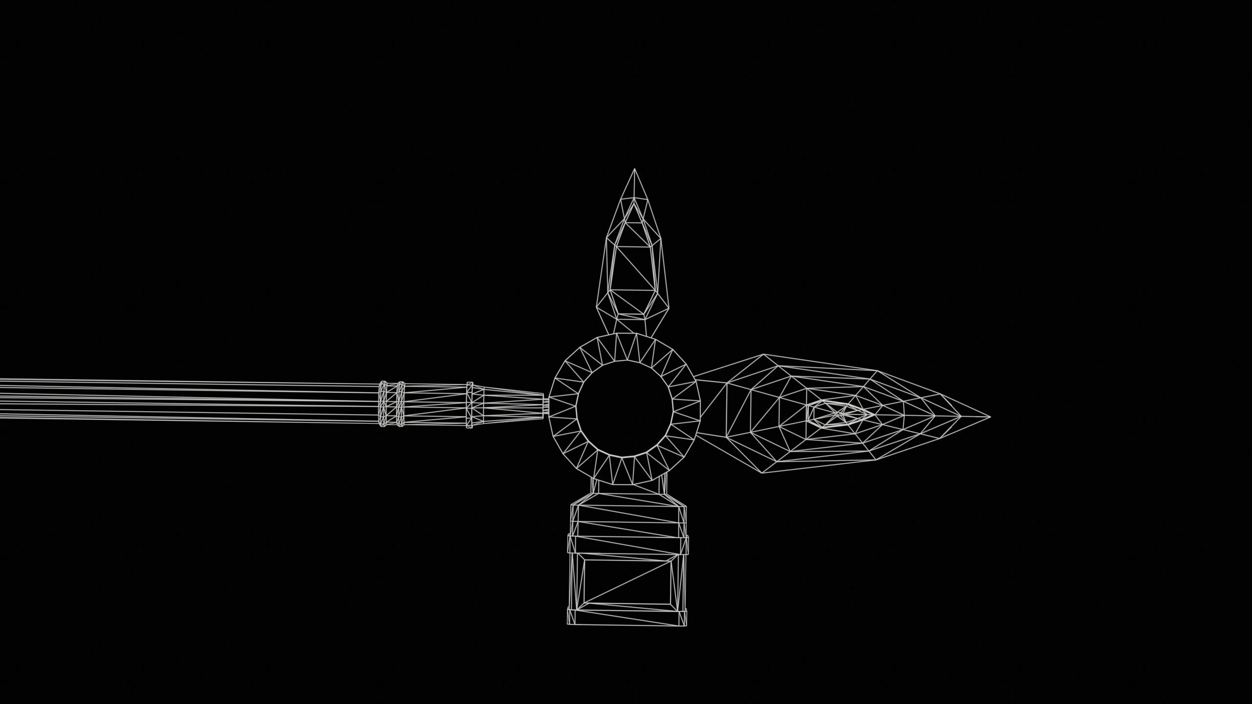 Game Ready necrotic spear Low-poly 3D model_21