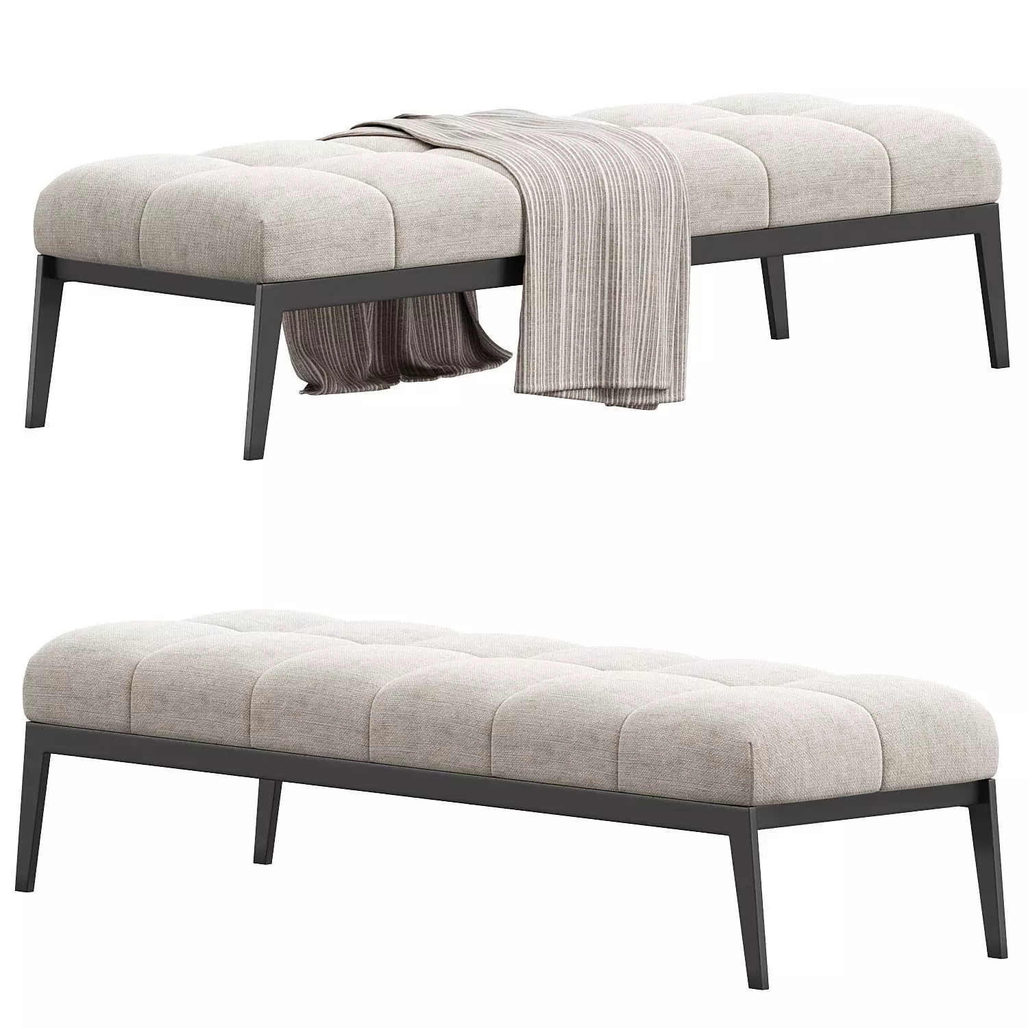 TUULLA BENCH NEW CENTURY MODERN 3D model_0