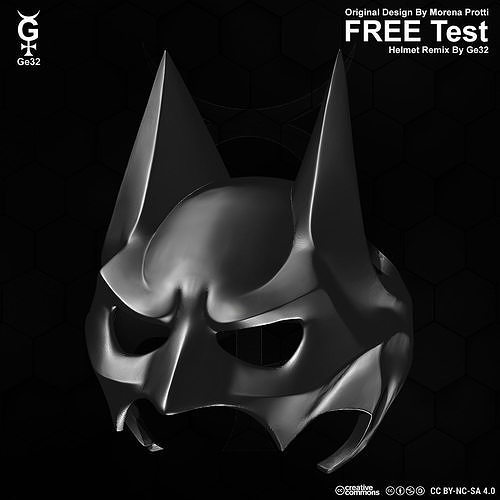 BAT CAT FREE TEST - Helmet Free 3D print model
