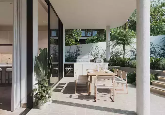 Interior villa rendering