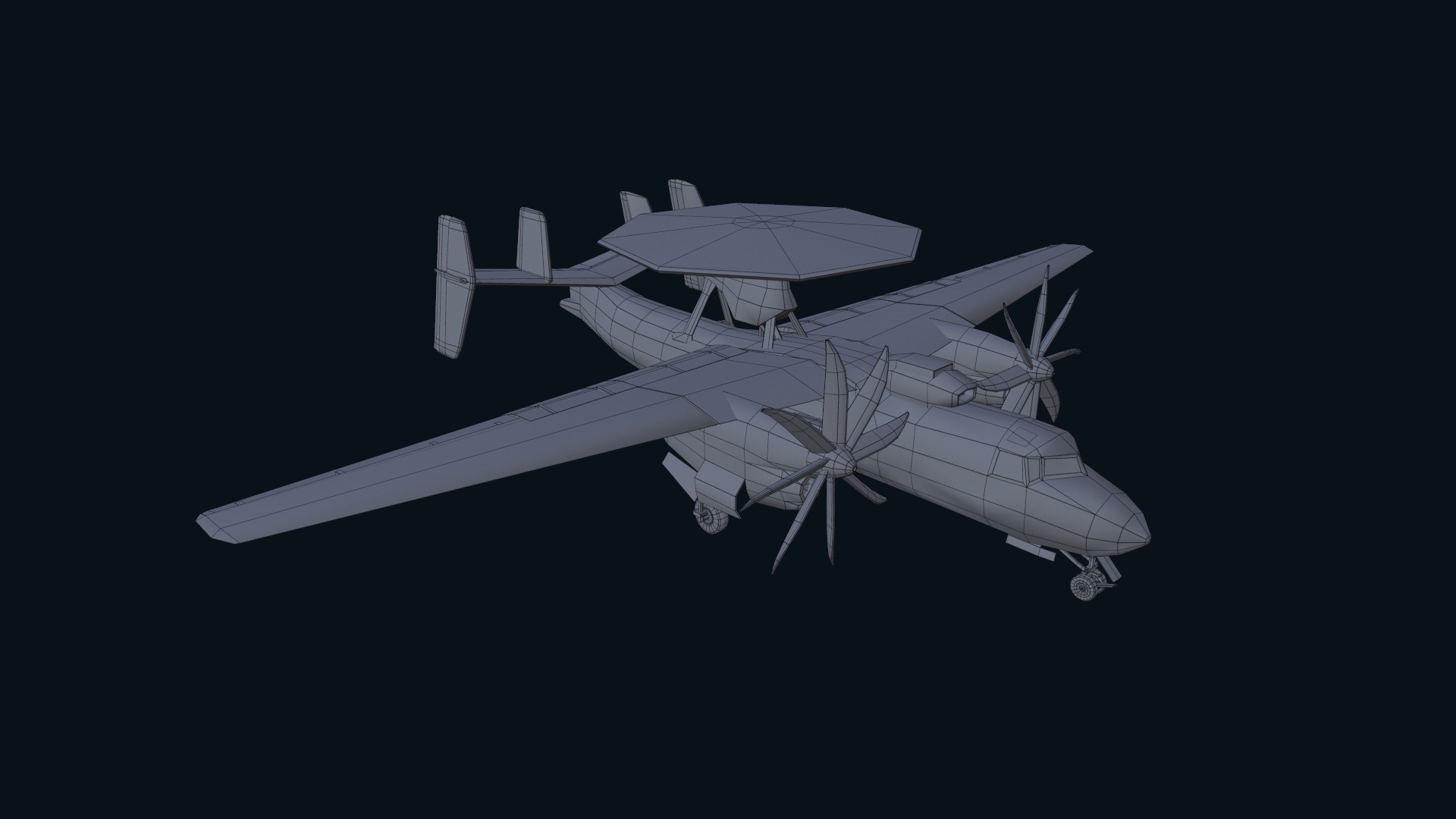 Asset - Army - E2 Hawkeye 3D MODEL  Low-poly 3D model_32