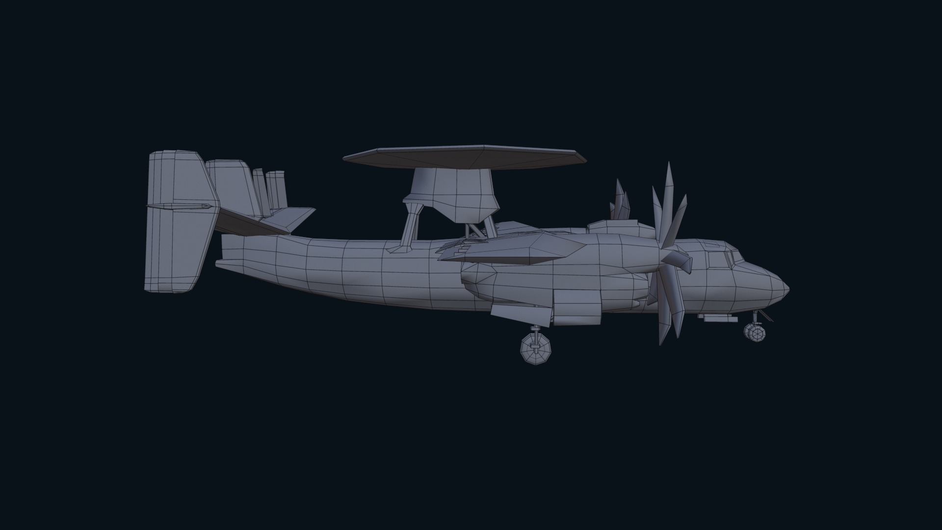 Asset - Army - E2 Hawkeye 3D MODEL  Low-poly 3D model_37