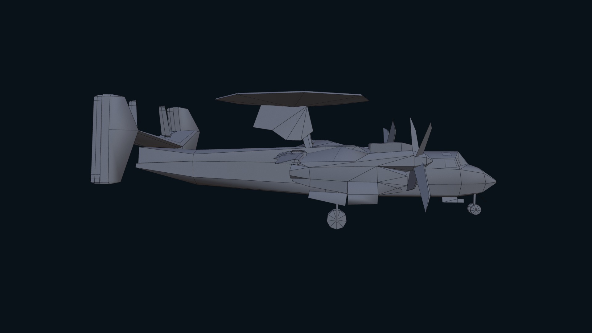 Asset - Army - E2 Hawkeye 3D MODEL  Low-poly 3D model_45