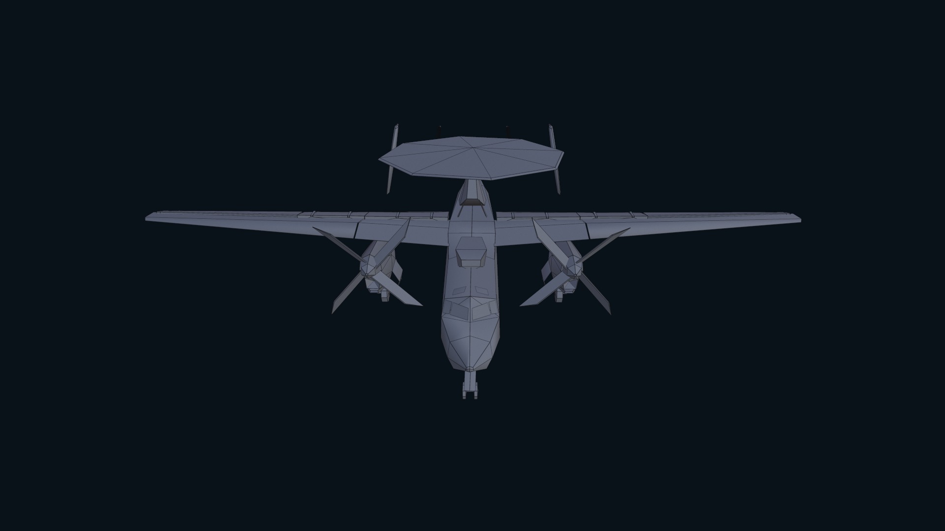 Asset - Army - E2 Hawkeye 3D MODEL  Low-poly 3D model_43