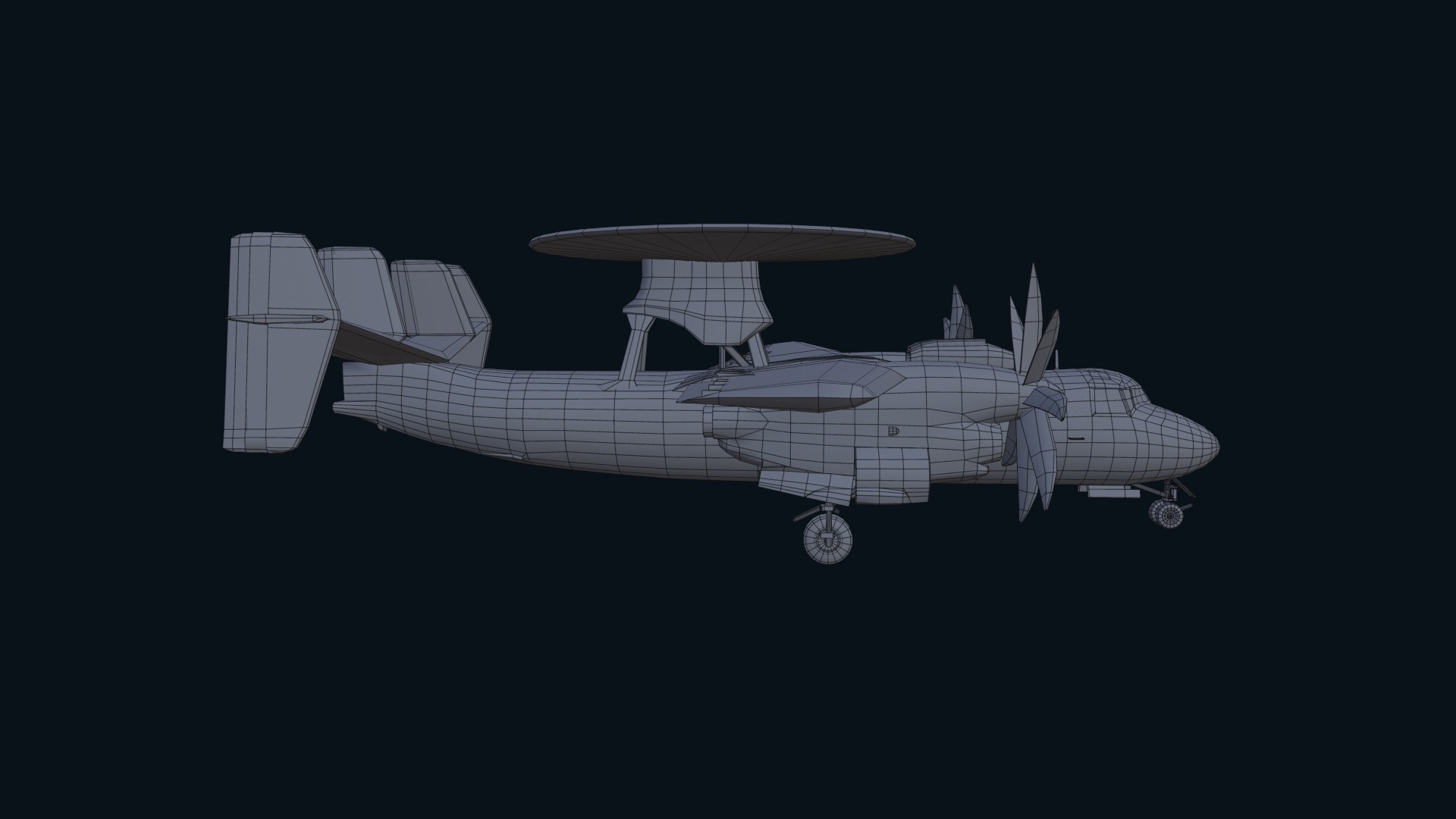 Asset - Army - E2 Hawkeye 3D MODEL  Low-poly 3D model_29