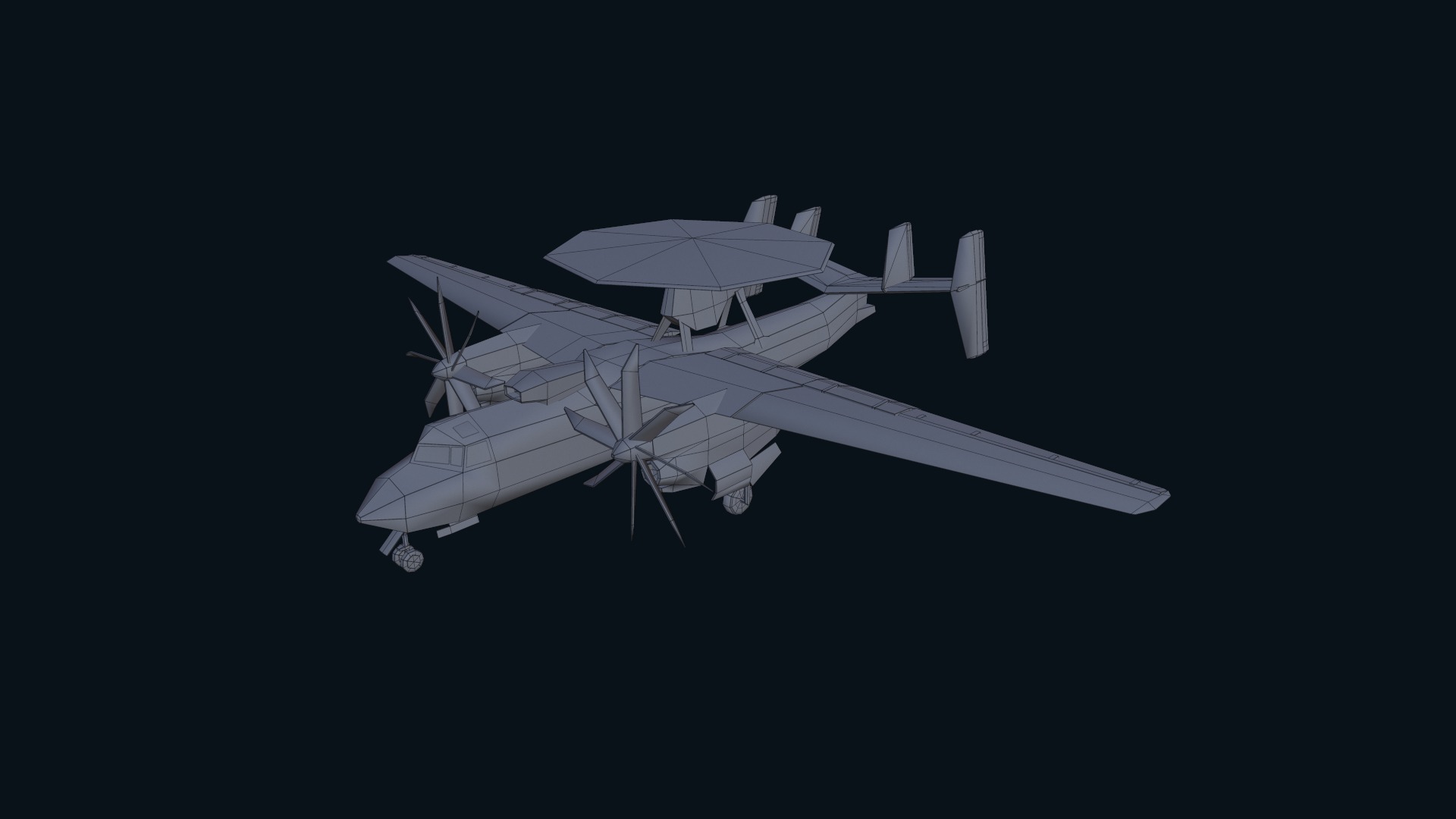 Asset - Army - E2 Hawkeye 3D MODEL  Low-poly 3D model_38
