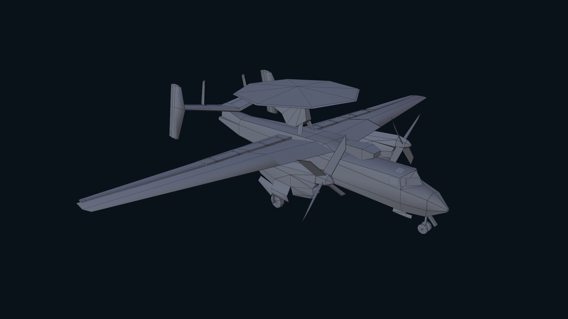 Asset - Army - E2 Hawkeye 3D MODEL  Low-poly 3D model_44