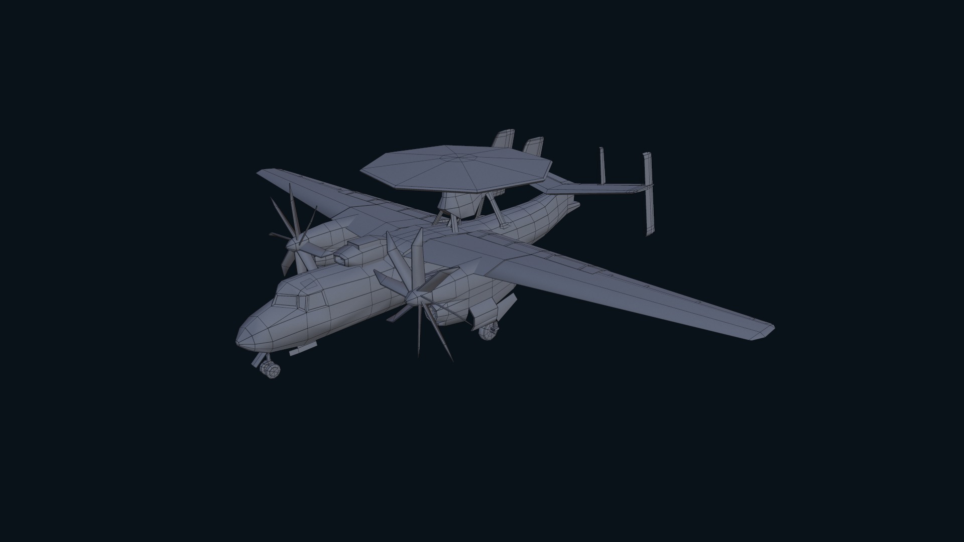 Asset - Army - E2 Hawkeye 3D MODEL  Low-poly 3D model_34