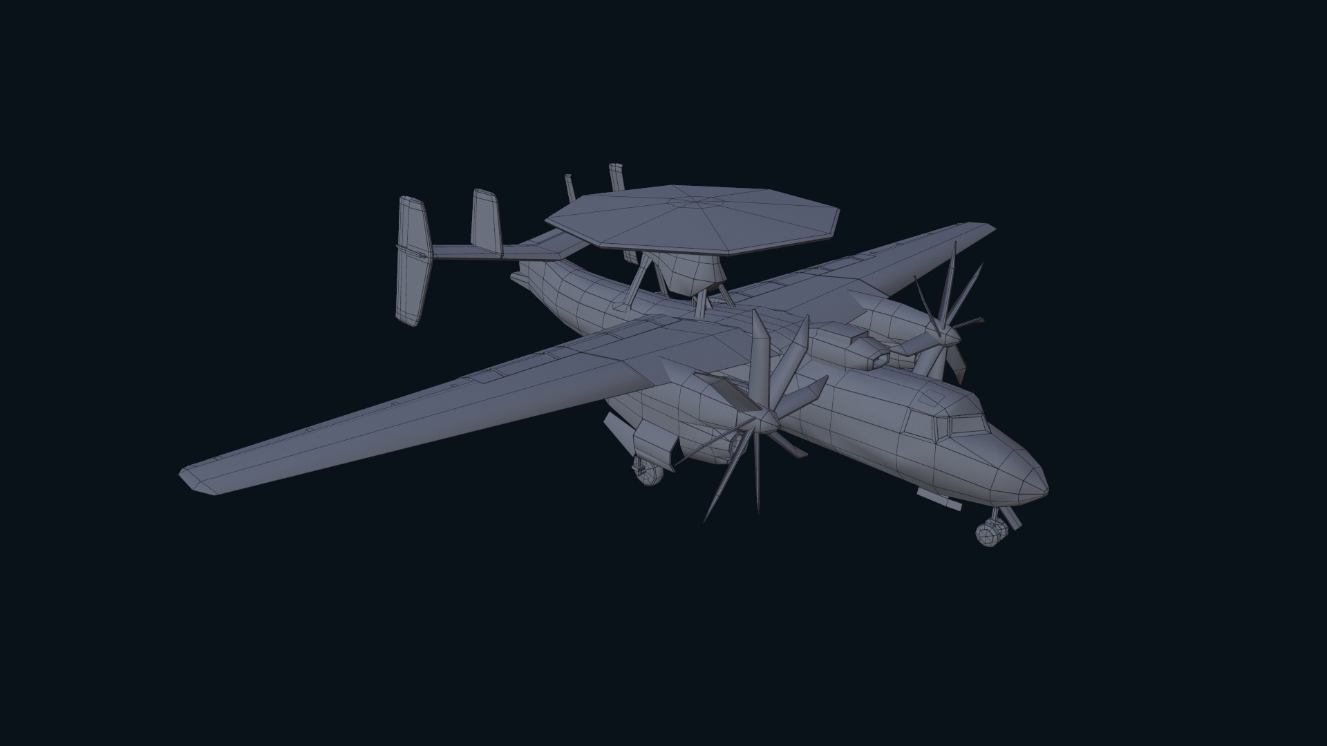 Asset - Army - E2 Hawkeye 3D MODEL  Low-poly 3D model_36