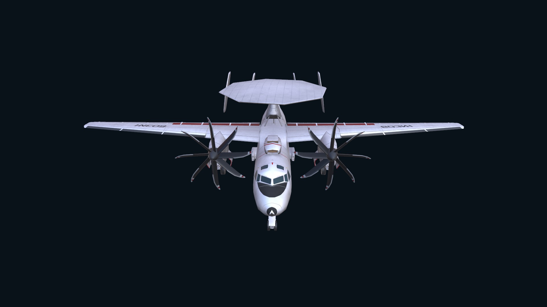 Asset - Army - E2 Hawkeye 3D MODEL  Low-poly 3D model_11