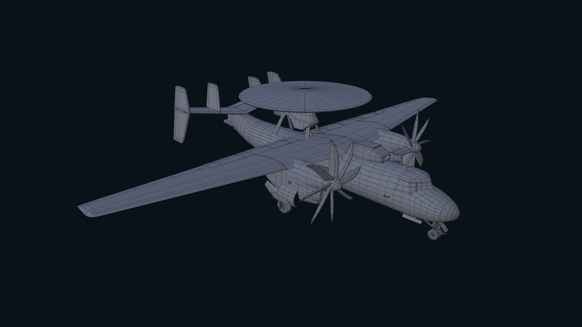 Asset - Army - E2 Hawkeye 3D MODEL  Low-poly 3D model_28
