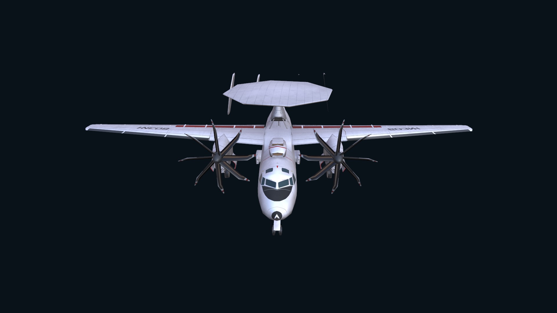Asset - Army - E2 Hawkeye 3D MODEL  Low-poly 3D model_15