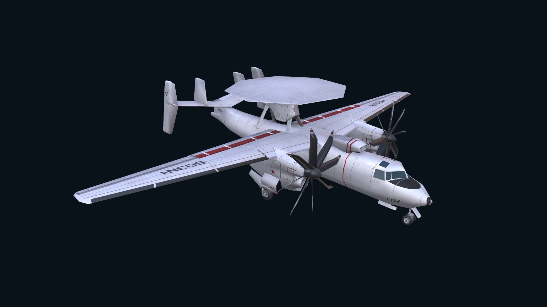 Asset - Army - E2 Hawkeye 3D MODEL  Low-poly 3D model_20