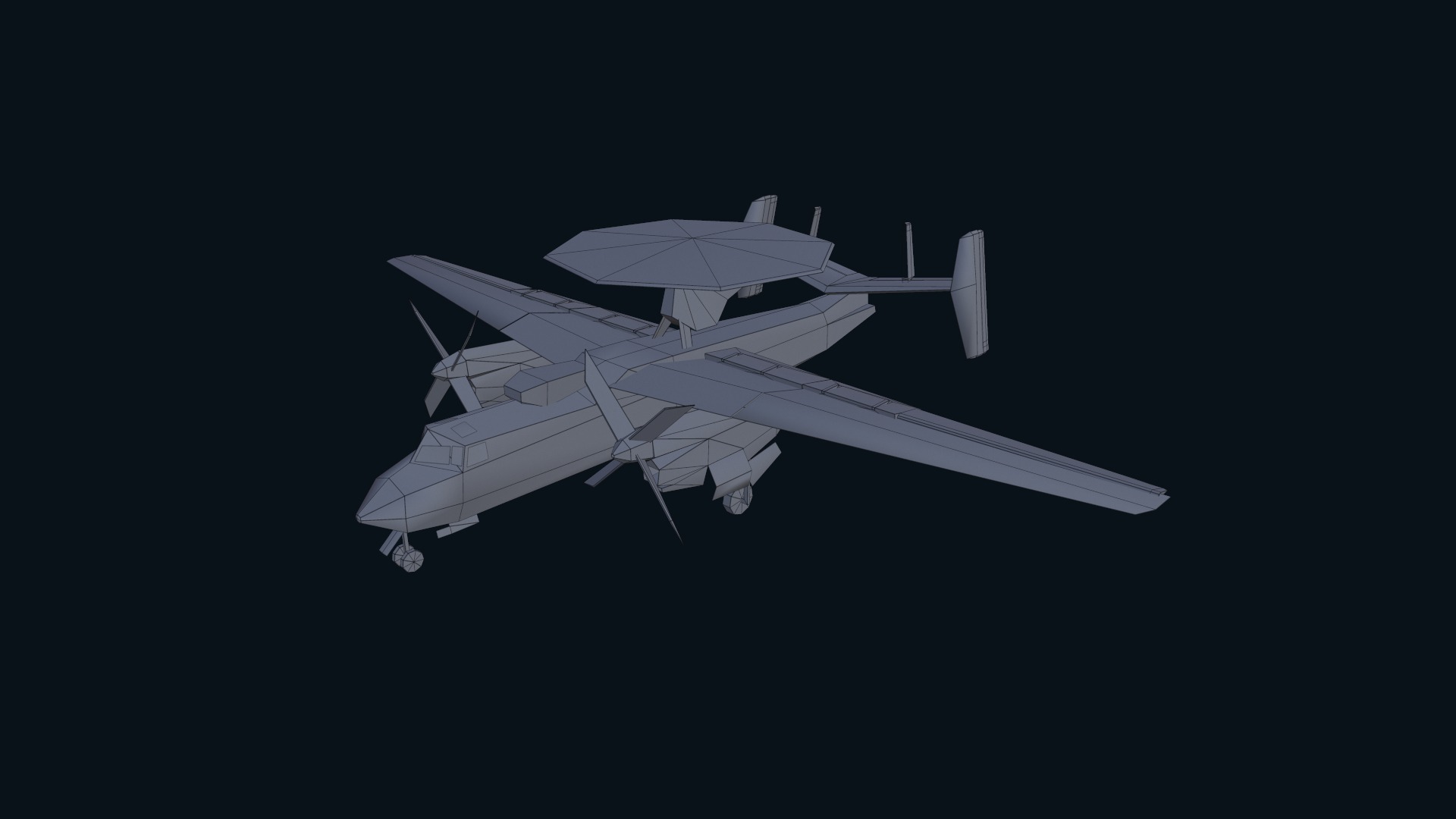 Asset - Army - E2 Hawkeye 3D MODEL  Low-poly 3D model_42