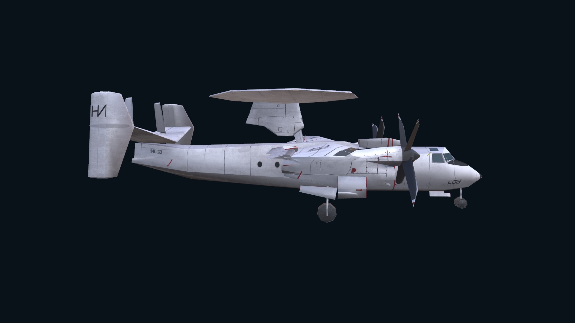 Asset - Army - E2 Hawkeye 3D MODEL  Low-poly 3D model_25