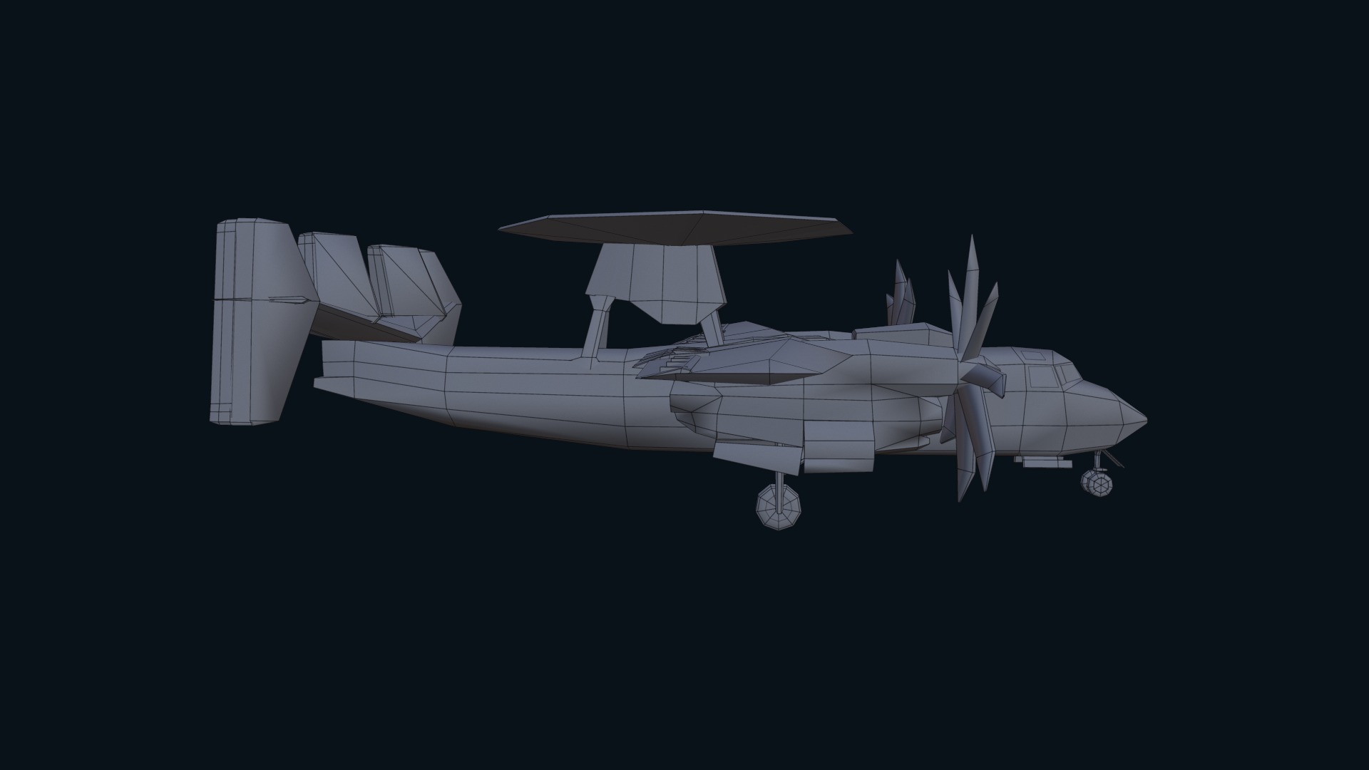 Asset - Army - E2 Hawkeye 3D MODEL  Low-poly 3D model_41
