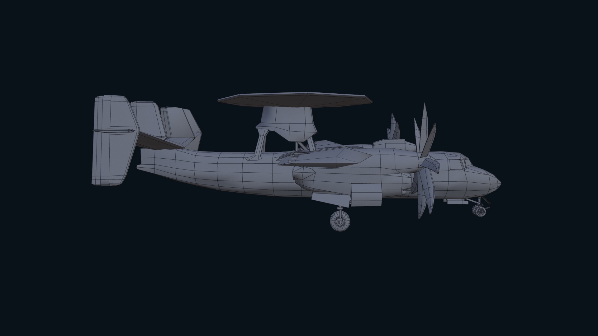 Asset - Army - E2 Hawkeye 3D MODEL  Low-poly 3D model_33