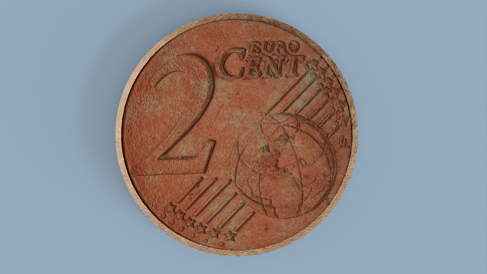 European Coins - Common Sides 3D model_5