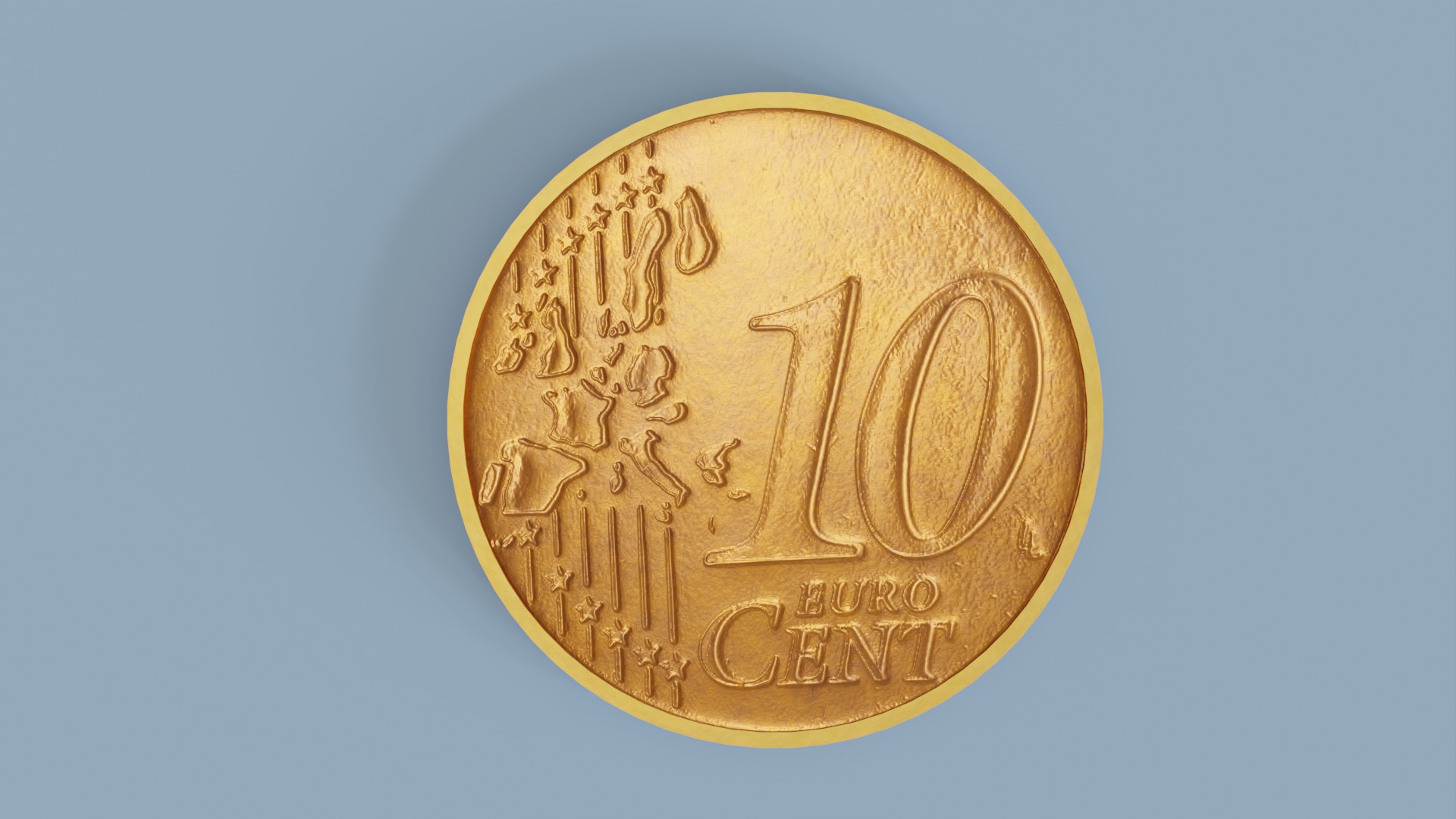European Coins - Common Sides 3D model_9