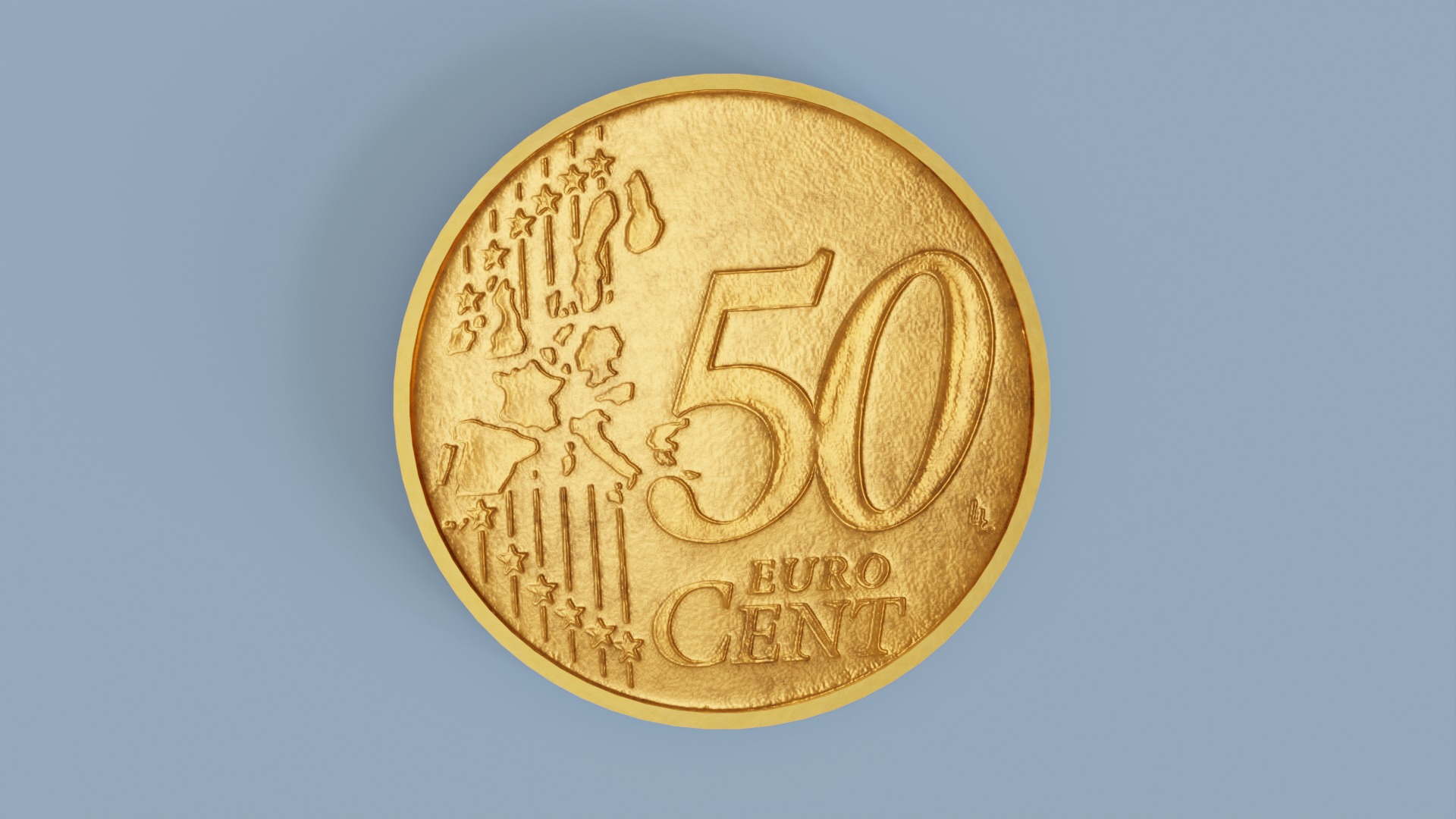 European Coins - Common Sides 3D model_13