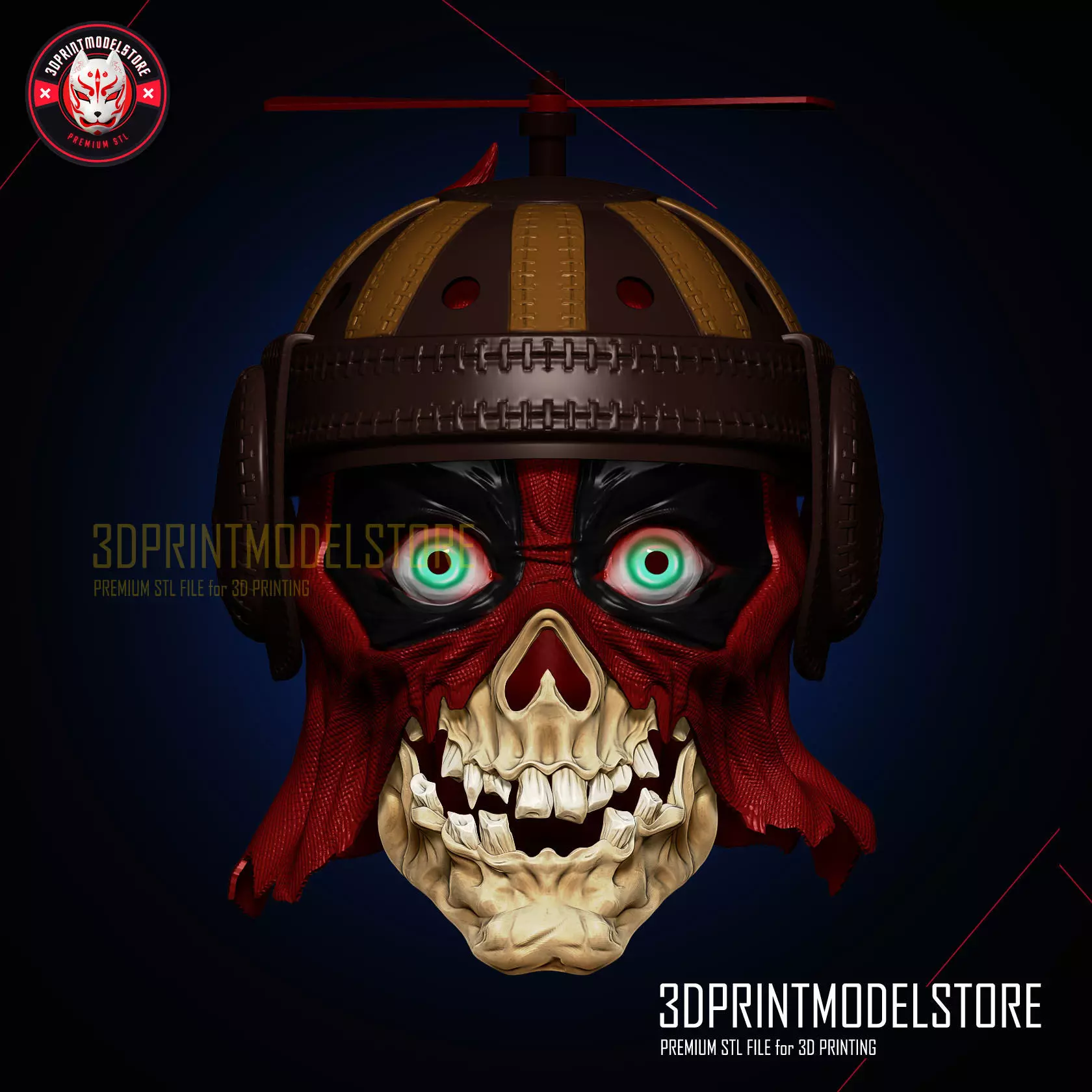Headpool Deadpool Zombie Helmet - Marvel Cosplay Mask 3D print model_0