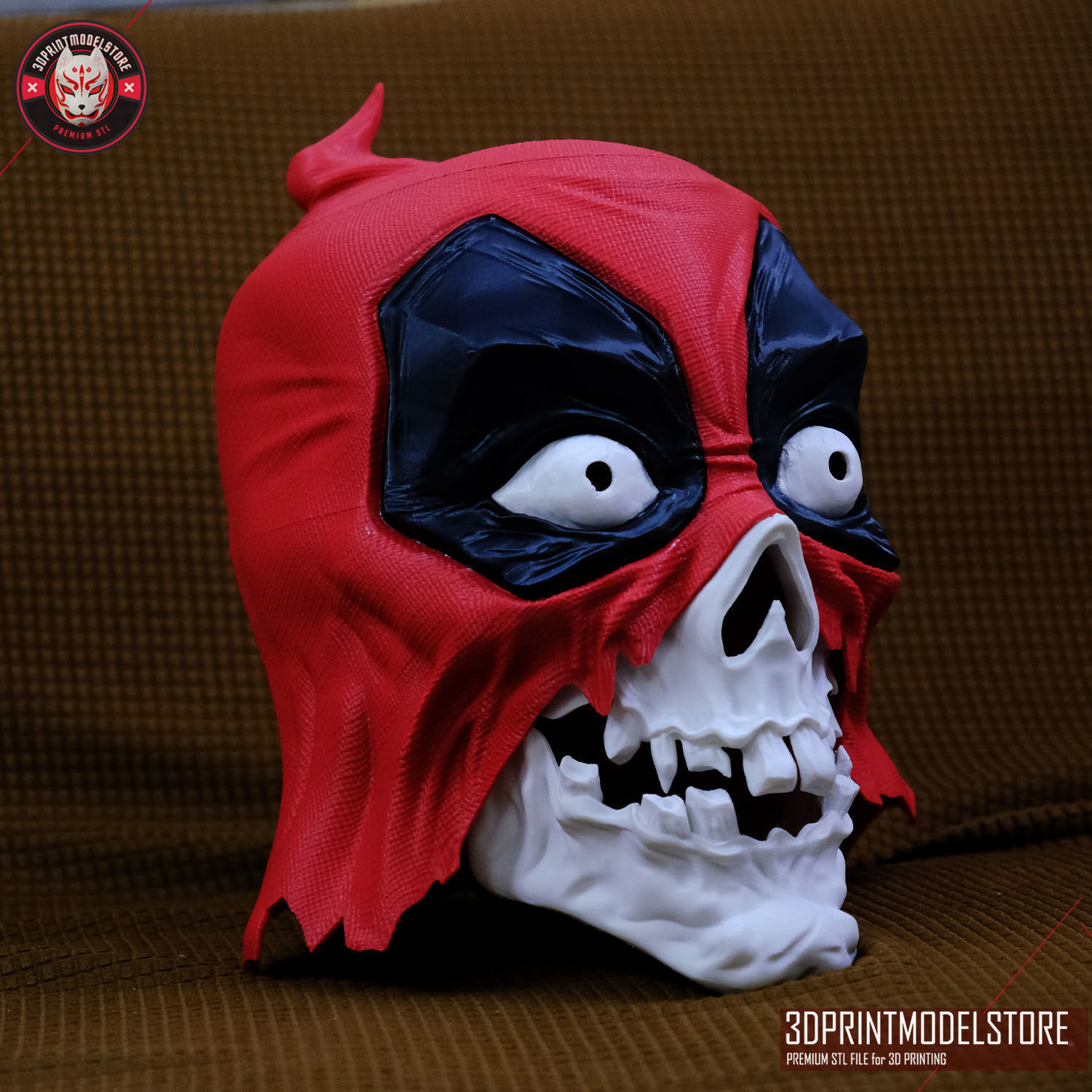 Headpool Deadpool Zombie Helmet - Marvel Cosplay Mask 3D print model_5