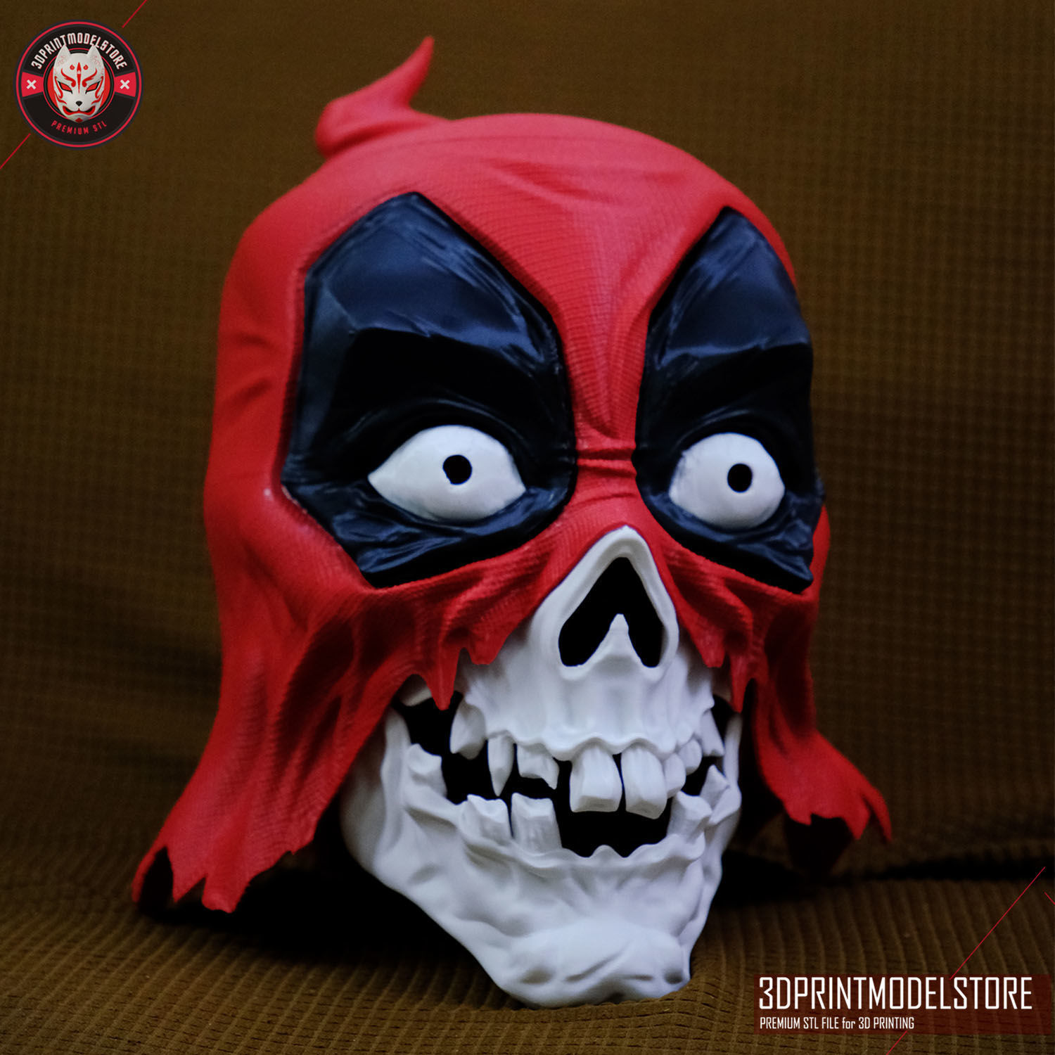 Headpool Deadpool Zombie Helmet - Marvel Cosplay Mask 3D print model_6