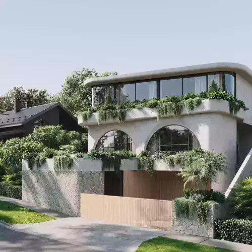 Exterior villa rendering