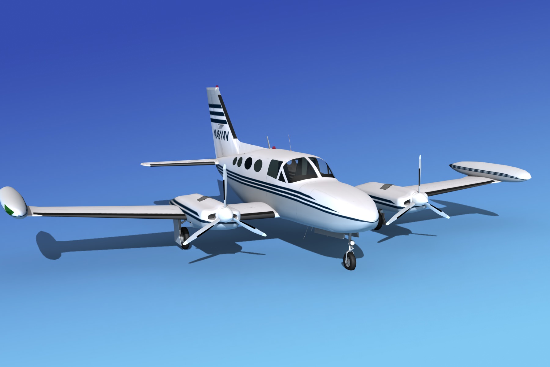 Cessna 421 Golden Eagle V01 3D model_2