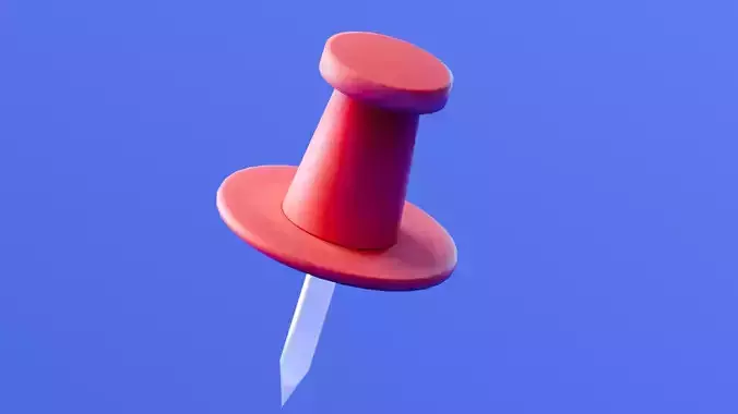 Marketing Icons - Pin icon Low-poly 3D model