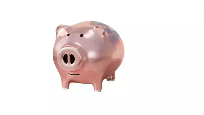 Traditional Ceramic Piggy Bank 3D model